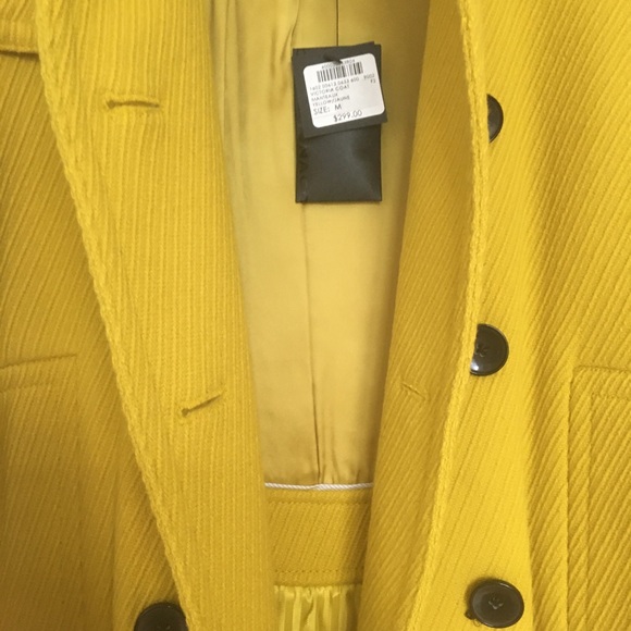 CLUB MONACO PEA COAT  MUSTARD YELLOW COLOR MEDIUM SIZE MEDIUM NWT - Picture 4 of 7